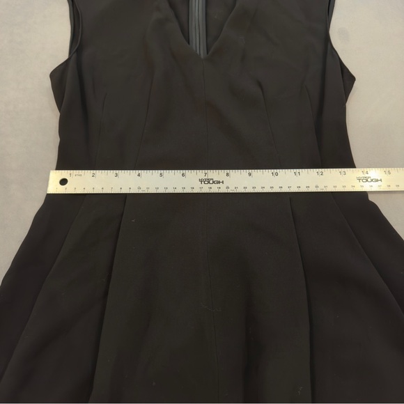 Theory Black Pleated Cap Sleeve Dress • size 4 - Picture 10 of 13